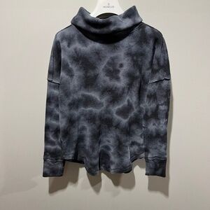 Maeve by Anthropologie Gray Tie Dye Waffle Knit Cowl Neck Top – Women’s XS